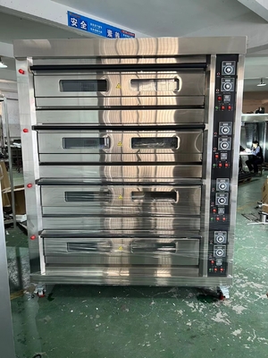 Forno a gás de 16 bandejas Capacidade para cozinhar em padaria 485g Peso líquido 220V Fonte de alimentação