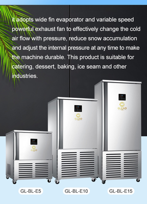 Equipamento de refrigeração de hotel com 3 bandejas R-404A 50 kg N.W. Com capacidade de congelamento de -40.C 900W de potência