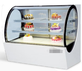 Vitrine de refrigeração industrial de aço inoxidável 1 prateleira 3.C~10.C Prateleiras de vidro isoladas a temperatura