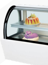 Vitrines de equipamento de refrigeração industrial com vidro isolado e base de mármore - 220V/50Hz