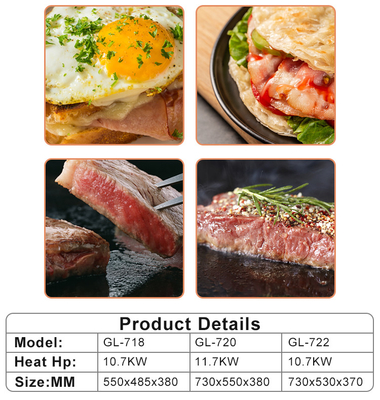 30 kg Grill de gás de gás liquefeito pesado Equipamento de cozinha de 11,7 kW