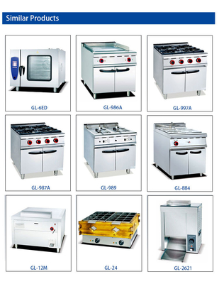 Grill de gás pesado para cozinha profissional com energia de GPL - 32 kg de peso e 11,7 kW de potência