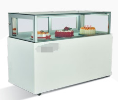 Push Pull Glass Door Cake Showcase Com Base de Mármore / Aço Inoxidável