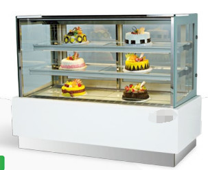 220V/50Hz Caneca Vitrine Equipamento de refrigeração Temperatura 3C-10C Base de mármore / aço inoxidável