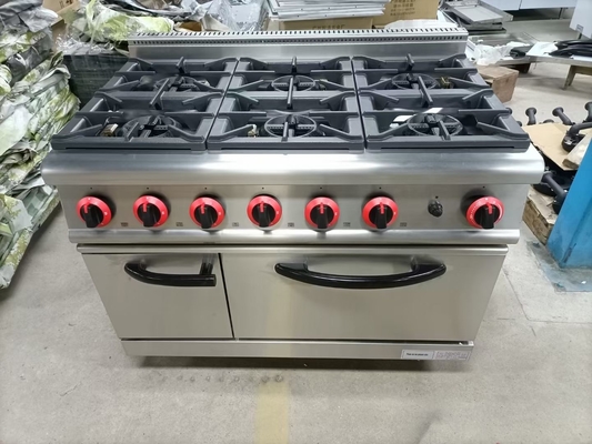 20Equipamento de cozinha de gama de gás de.8kw com forno de gás de 4 queimadores