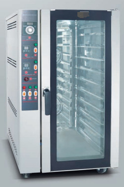 Forno de convecção de ar quente eléctrico de 12 kW com spray 10p bandejas resultados de cozimento superiores