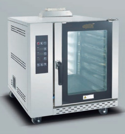 220V/3N~380V 12KW Forno de convecção de ar quente eléctrico com computador com 10 bandejas por convés a 5~300C