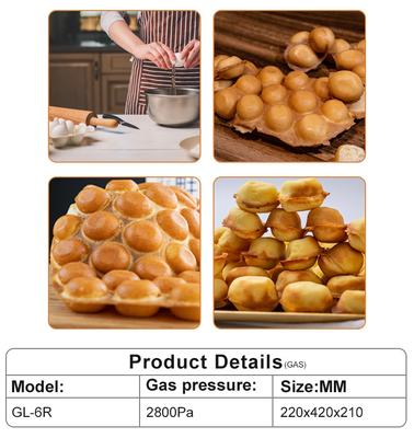 Grelha de pellets de gás LPG/2800Pa 5,5 kg Equipamento de cozinha de cozinha leve com montagem sem esforço