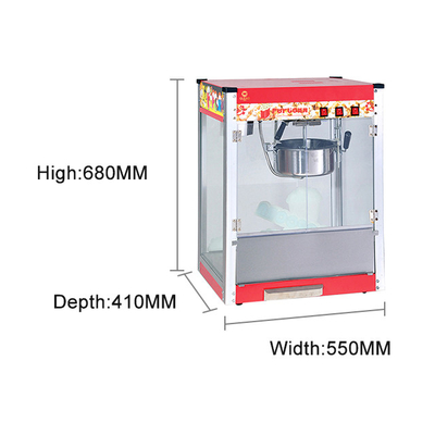 1.5KW máquina de pipoca 220V-240V 14,8kg equipamento de cozinha de cozinha para lanches deliciosos