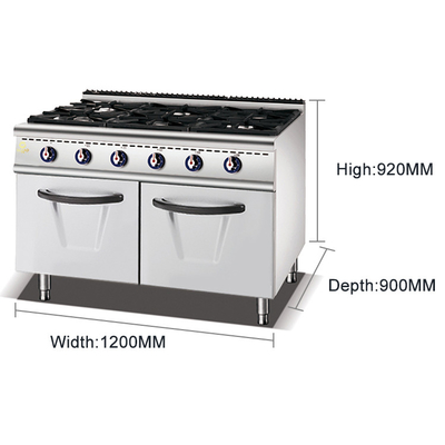 Equipamento de cozinha GL-ZH-RA-6A Cozinha a gás de baixo ruído com temperatura ajustável