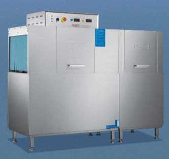 Tipo de voo de segurança Lavadora de pratos Aço inoxidável SS304 6.7KW Paragem automática de transportador Equipamento de hotel