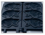 Máquina de Waffle em forma de peixe Elétrica de temperatura ajustável 1.6KW Equipamento de panificação comercial