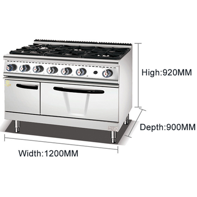 Equipamento comercial de cozinha a gás com controlo de temperatura preciso para restaurantes, cozinhas e serviços de restauração