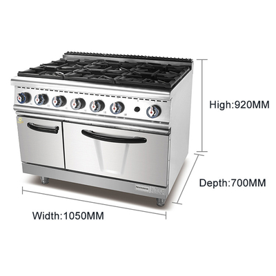 Equipamento de cozinha a gás Ferramentas de cozinha Pouco ruído Potência de saída 49,6KW GLP 56KW para cozinha de restaurante