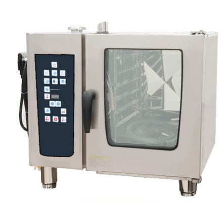 Forno a vapor de aço inoxidável elétrico com temperatura ajustável e altura da camada de 67 mm