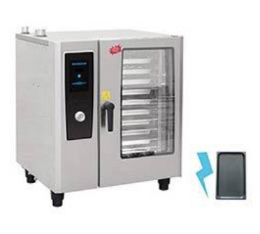 Forno de vapor de aço inoxidável elétrico com capacidades de torrefação multifunção e altura de camada de 67 mm