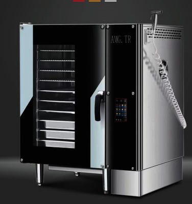 Forno de vapor combinado de aço inoxidável 220V-240V Equipamento de torrefação a vapor com temperatura ajustável