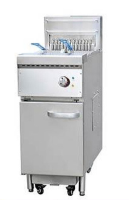 Fritadora de restaurante de aço inoxidável com painel de controlo mecânico para regulação precisa da temperatura
