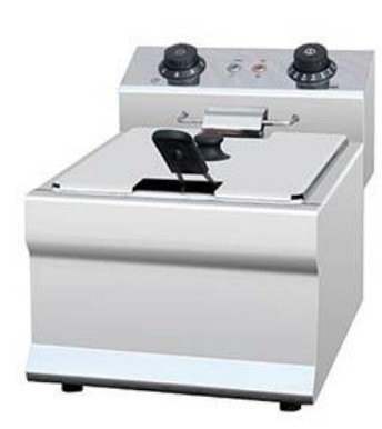 Aço inoxidável 1 frigorífico de tanque Equipamento de cozinha de restaurante com painel de controle mecânico para fritura de precisão