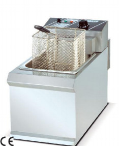 Aço inoxidável 1 frigorífico de tanque Equipamento de cozinha de restaurante com painel de controle mecânico para fritura de precisão