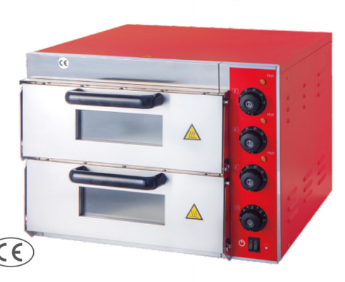 220V-240V Forno de pizza Painel de controlo mecânico de aço inoxidável prateado para assar pizza