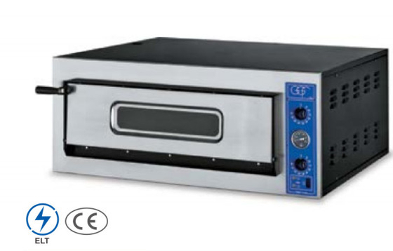 Forno de cozinha de pizza de aço inoxidável prateado 220V-240V com controle de temperatura de 50-300 ° C