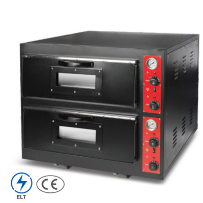 Forno de pizza de aço inoxidável prateado 50-300°C Equipamento de cozinha com painel de controlo mecânico