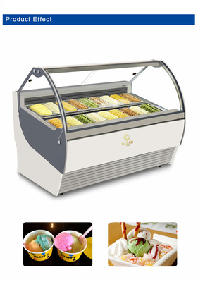 Vitrine de gelado ventilado para refrigeração industrial - 16 a - 18