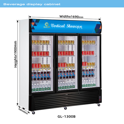 Frigorífico para exibição de bebidas de aço inoxidável de capacidade 210L Equipamento de refrigeração de restaurantes