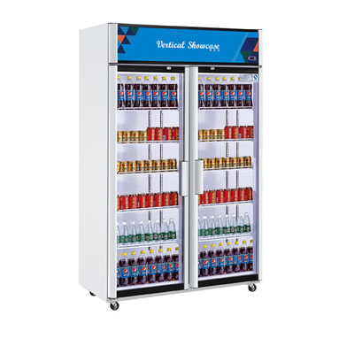 Comércio de aço inoxidável refrigerador de exibição de bebidas 210L volume de arrefecimento 220-240v Voltagem 0-10 temperatura