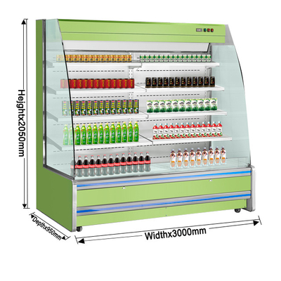 Comércio de aço inoxidável refrigerador de exibição de bebidas 210L volume de arrefecimento 220-240v Voltagem 0-10 temperatura