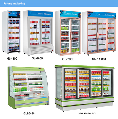 Frigorífico de exibição de bebidas de aço inoxidável 210L para refrigeração de bebidas a 0-10 temperaturas
