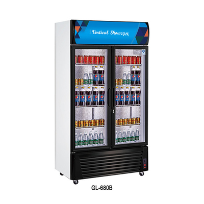 Frigorífico de exibição de bebidas de aço inoxidável 210L para refrigeração de bebidas a 0-10 temperaturas