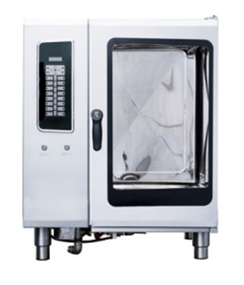 Forno de convenção de aço inoxidável prateado de 220-240V para assar com precisão a 0-350°C