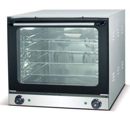 Forno de convenção de aço inoxidável prateado de 220-240V para assar com precisão a 0-350°C