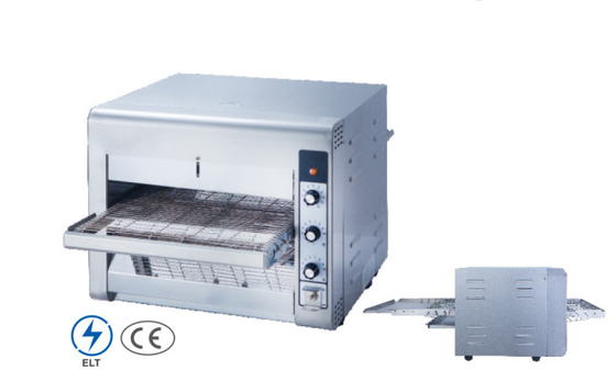 Equipamento de cozinha Forno de pizza de transporte elétrico de prata com painel de controle digital