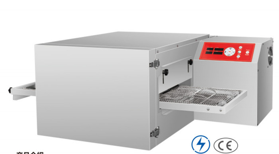 Equipamento de cozinha Forno de pizza de transporte elétrico de prata com painel de controle digital