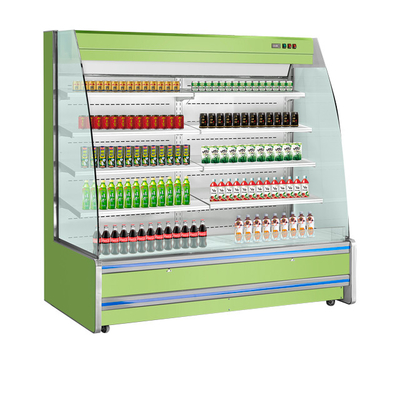 Aço inoxidável 0~10 Temperatura refrigerador de exibição de bebidas 1300L Volume 220-240V Voltagem
