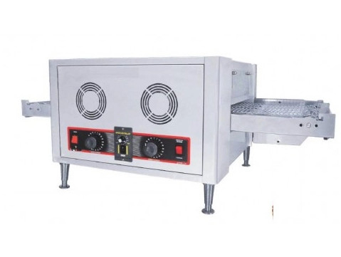 Aço inoxidável transportador forno de pizza painel de controle mecânico 50-400 ° C temperatura para assar pizza