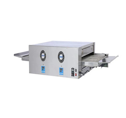 Aço inoxidável transportador forno de pizza painel de controle mecânico 50-400 ° C temperatura para assar pizza