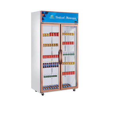 Refrigerador de exibição de bebidas de aço inoxidável 1300L para refrigeração rápida de bebidas a 0-10 temperaturas