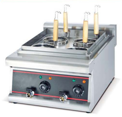 Cozinha de macarrão de aço inoxidável prateada 220V-240V com painel de controle digital para cozinhar macarrão sem esforço
