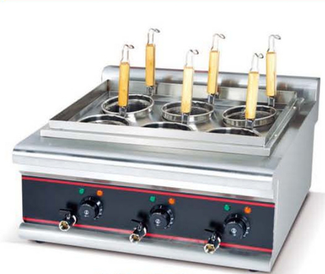Cozinha de macarrão de aço inoxidável prateada 220V-240V com painel de controle digital para cozinhar macarrão sem esforço