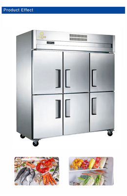 Refrigerador de restaurante de aço inoxidável elétrico com temperatura entre -12oC e -18oC