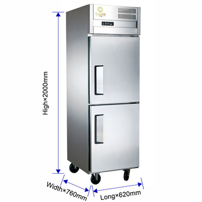 Frigorífico comercial de aço inoxidável com função de congelamento para armazenamento - 220-240V 50Hz