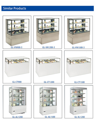 Unidades de armazenamento frio industrial ventiladas / unidades de refrigeração industrial com vitrine inteligente de sorvete Gelato