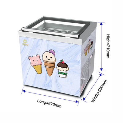 200W Smart Gelato Ice Cream Showcase com ciclo inverso de descongelamento - Unidade de refrigeração industrial 44KG