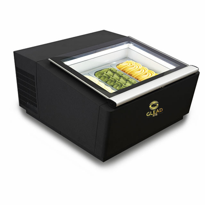 200W Smart Gelato Ice Cream Showcase com ciclo inverso de descongelamento - Unidade de refrigeração industrial 44KG