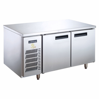 0°C-5°C Refrigerador de mesa de trabalho de aço inoxidável eléctrico para restaurante para armazenamento e refrigeração