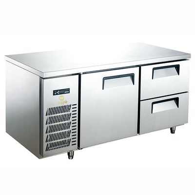 Refrigerador de mesa de trabalho de restaurante elétrico de aço inoxidável 0C a 5C Eficiência de arrefecimento